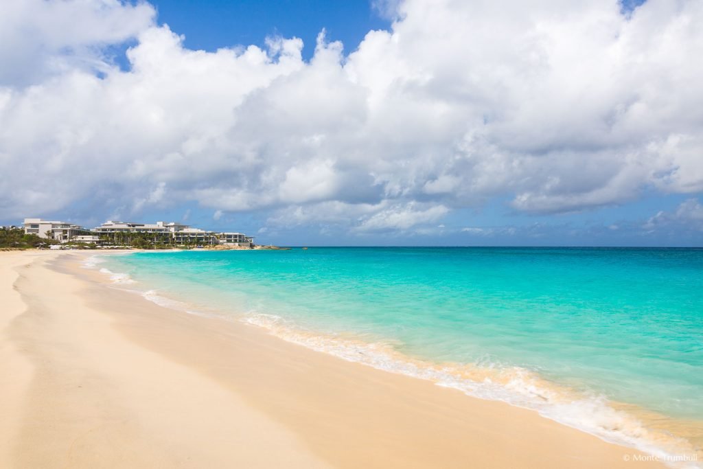 Soft white sand and clear blue water at Meads Bay in Anguilla