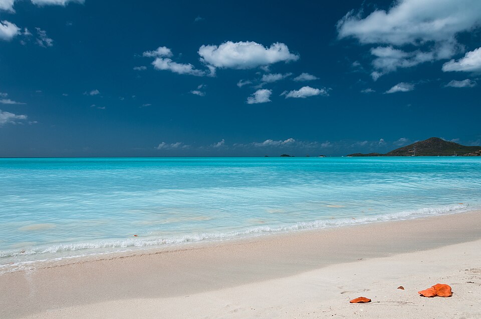 Clear turquoise water at Valley Church Beach in Antigua