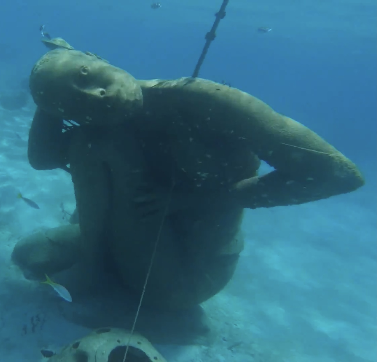 Ocean Atlas underwater sculpture at Clifton Heritage National Park